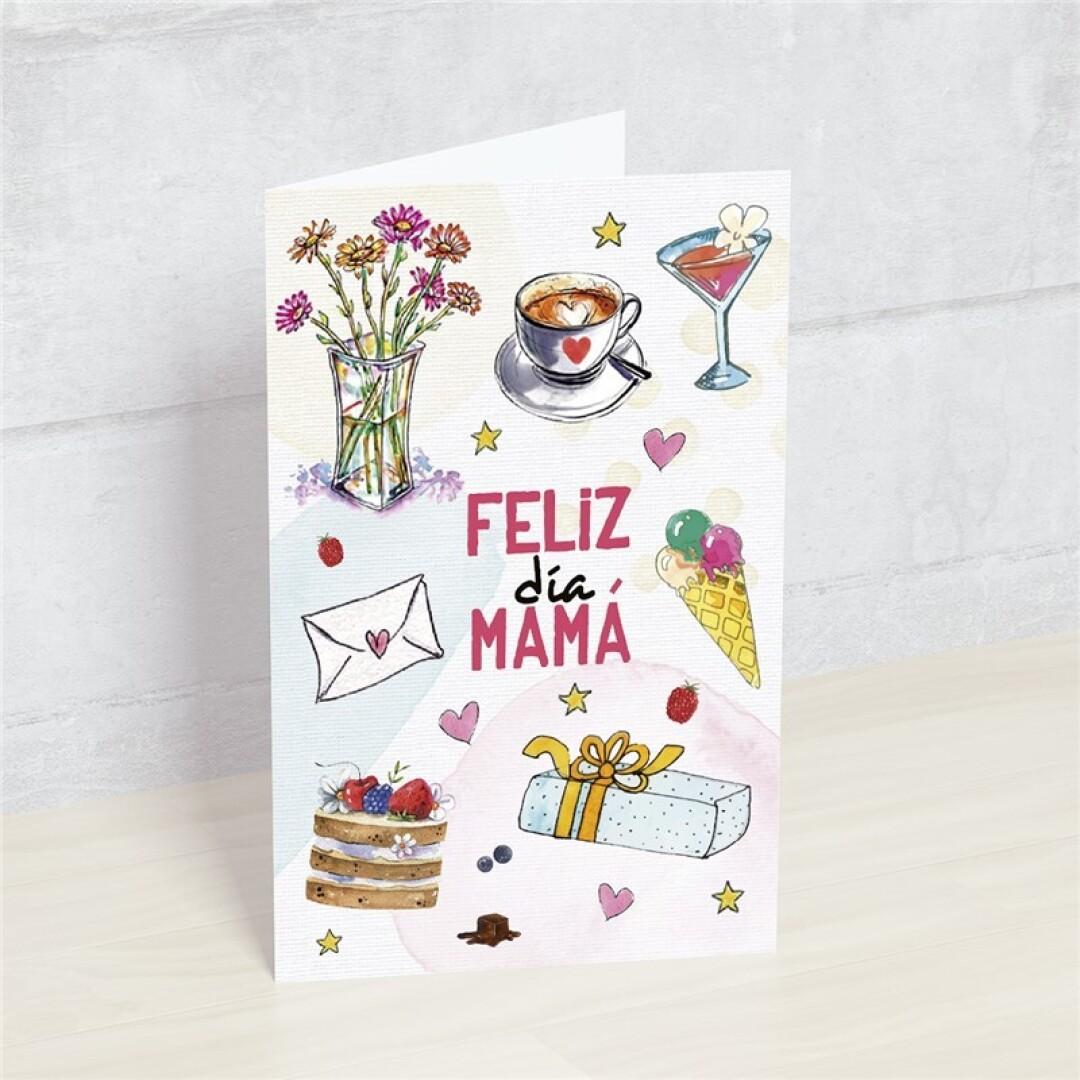 Postal MADRE: FELIZ día, MAMÁ (objetos)