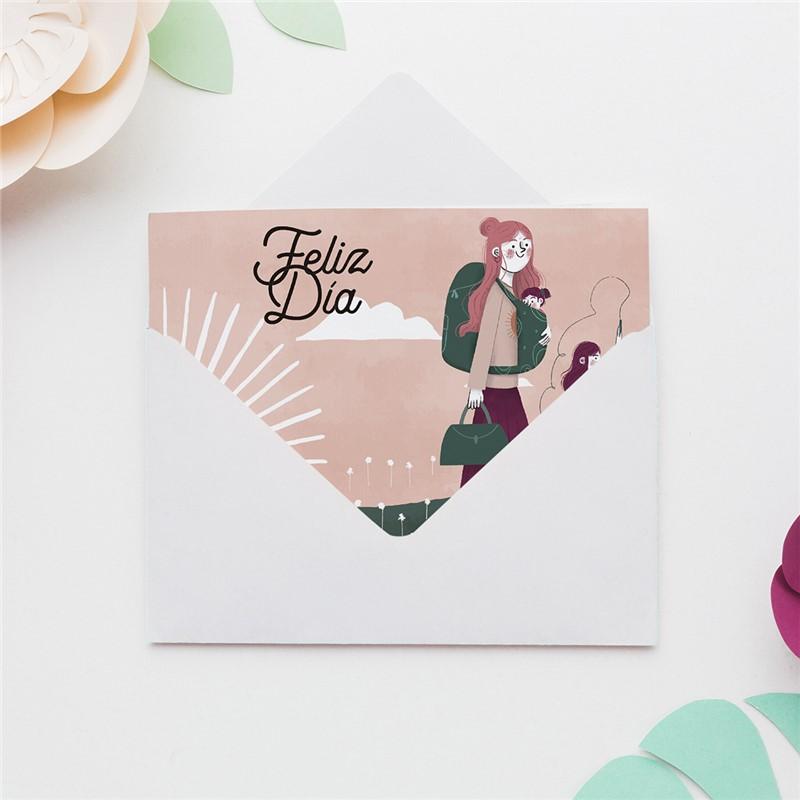 MINICARD: FELIZ DIA (mama y niña)