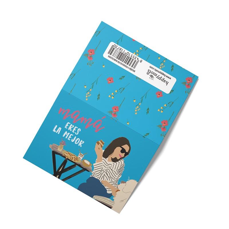MINICARD: Mamá, eres la mejor (fondo azul)