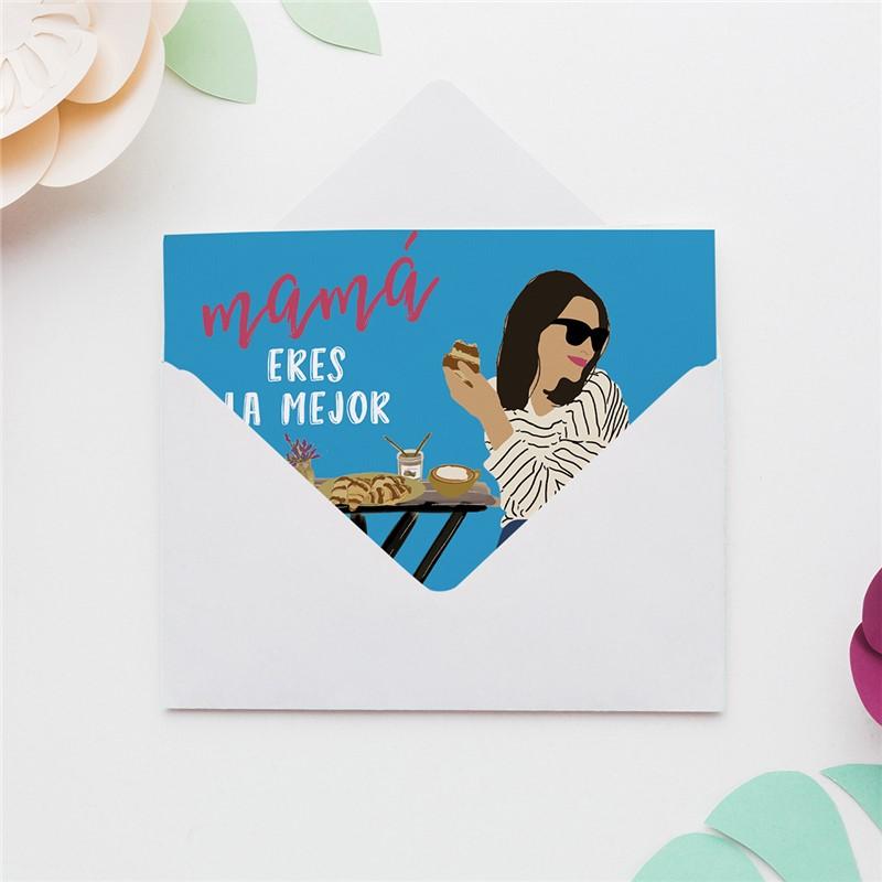 MINICARD: Mamá, eres la mejor (fondo azul)