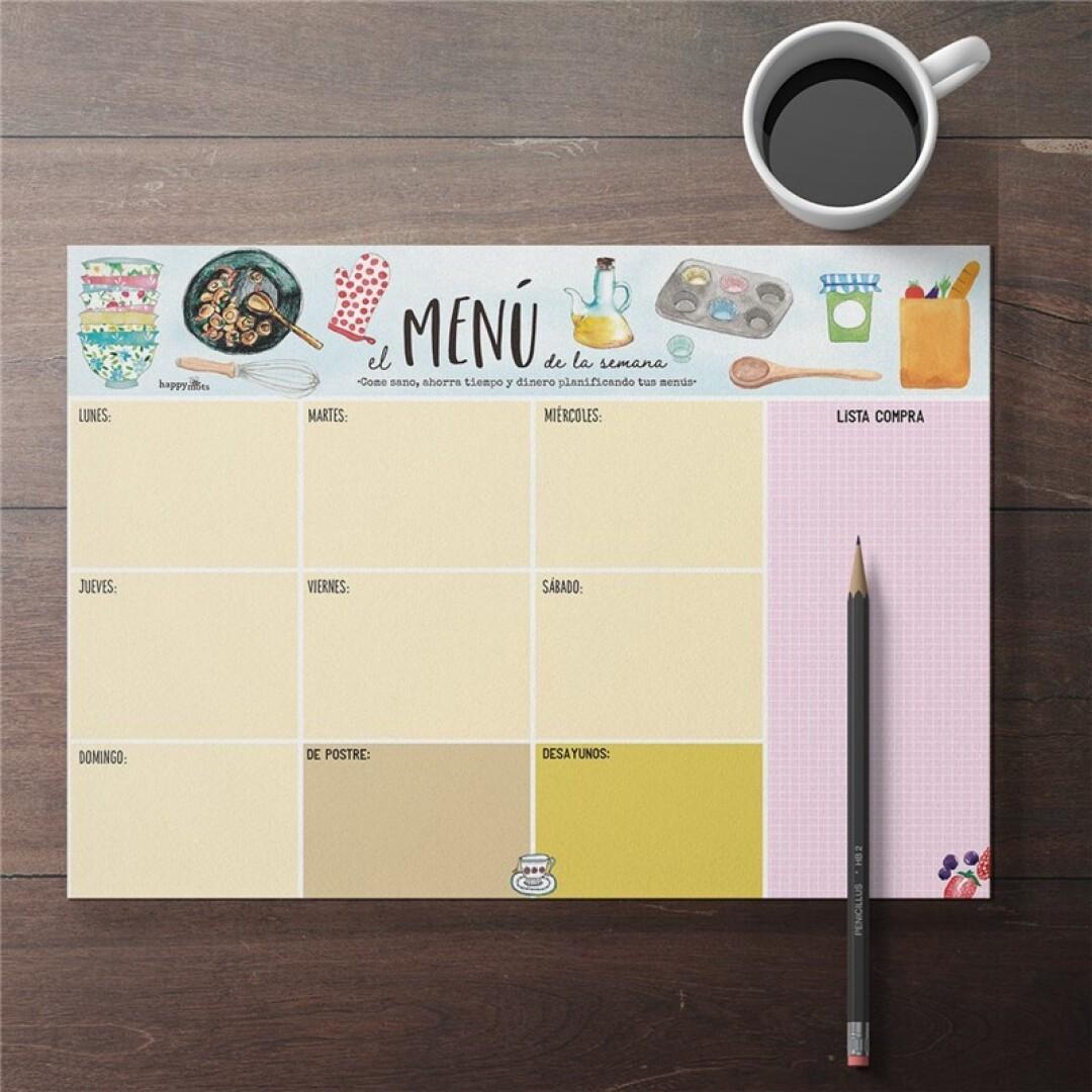 Planificador semanal A4 "El menú de la semana"