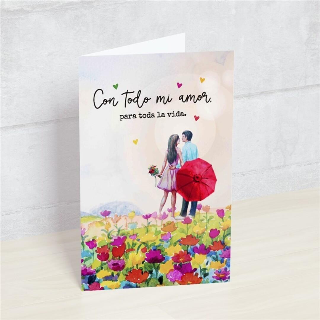 Postal: Con todo mi amor para toda la vida