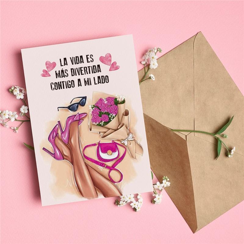 Postal: La Vida es mas divertida contigo a mi lado