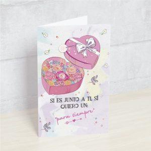 Postal: Si es junto a ti, sí quiero un "para siempre"